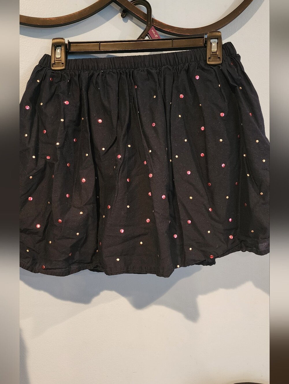 Gap Navy Blue 100% Cotton  Polka Dot Skirt Size XL/12